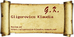 Gligorovics Klaudia névjegykártya